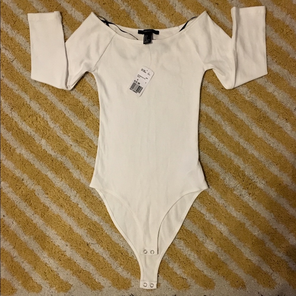 Forever 21 Bodysuit in White NWT